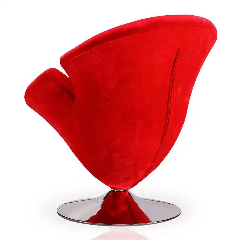 Fauteuil pivotant en velours Tulip