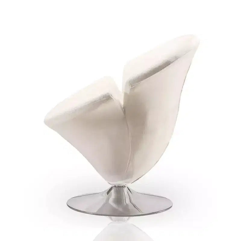 Fauteuil pivotant en velours Tulip