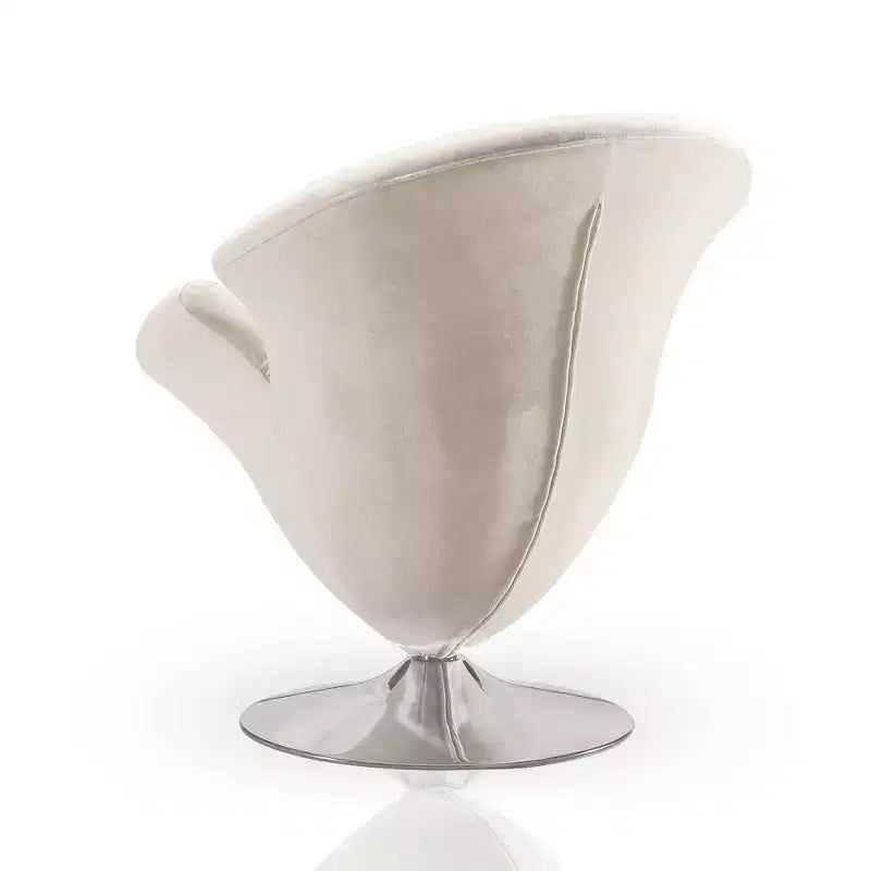 Fauteuil pivotant en velours Tulip