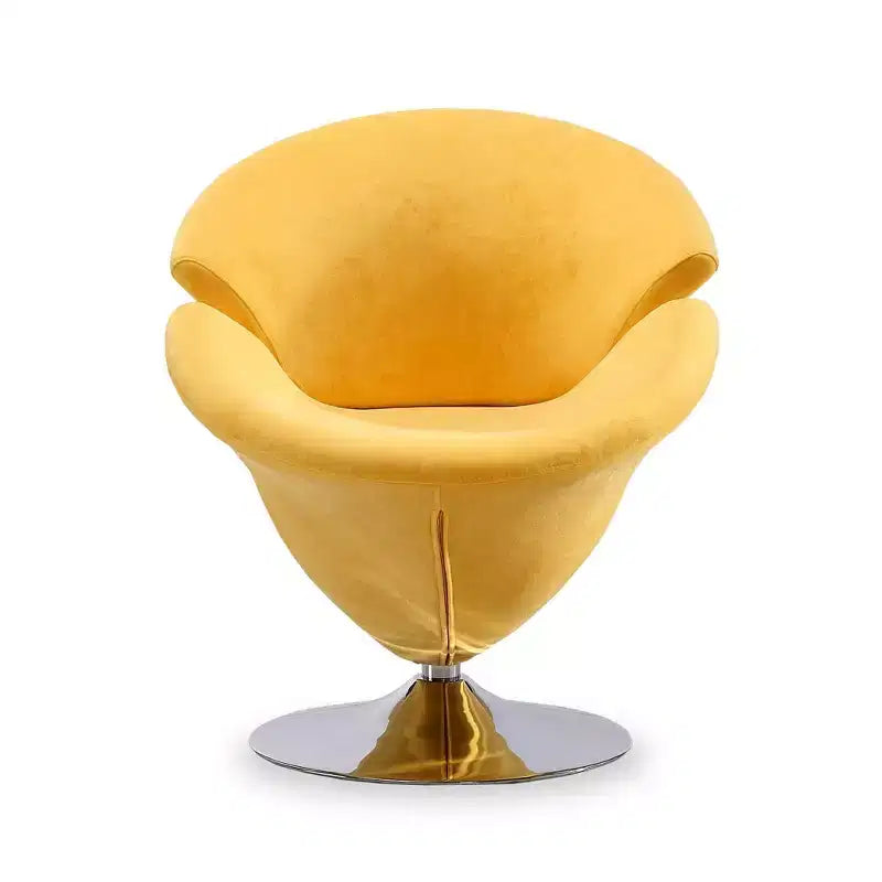Fauteuil pivotant en velours Tulip