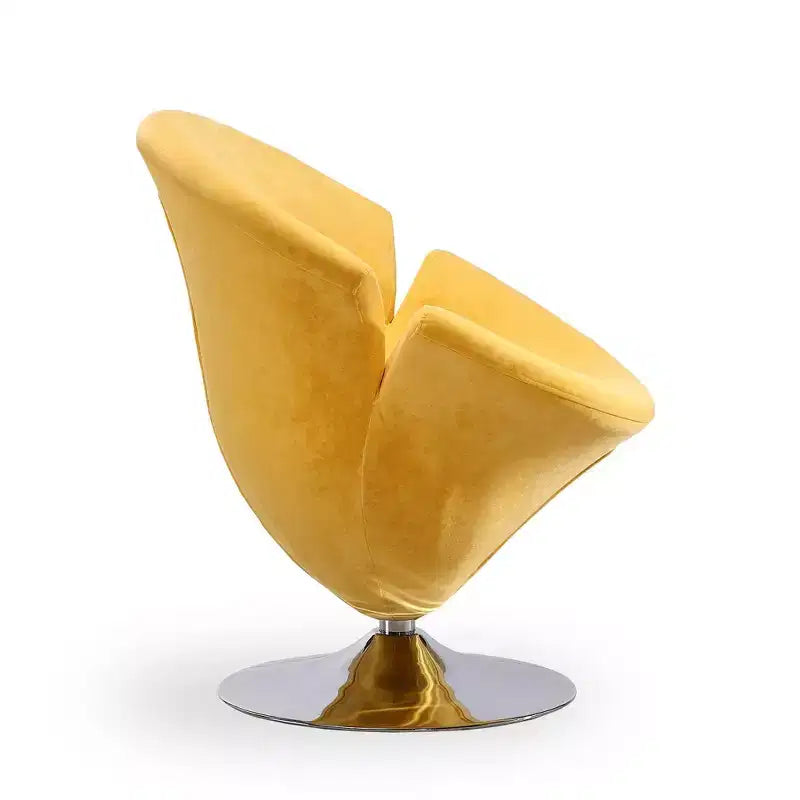 Fauteuil pivotant en velours Tulip
