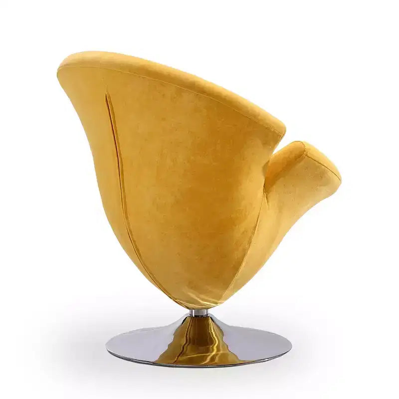 Fauteuil pivotant en velours Tulip