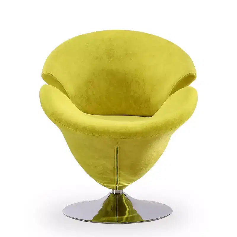 Fauteuil pivotant en velours Tulip