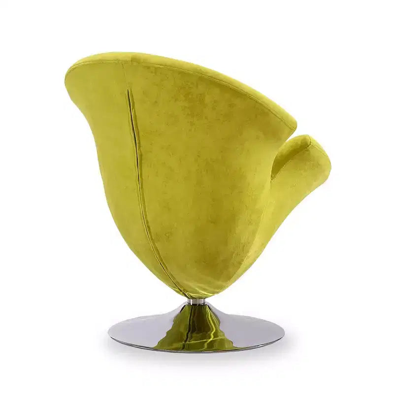 Fauteuil pivotant en velours Tulip