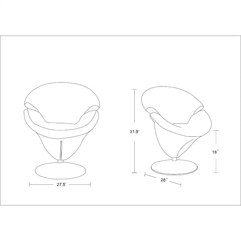 Fauteuil pivotant en velours Tulip