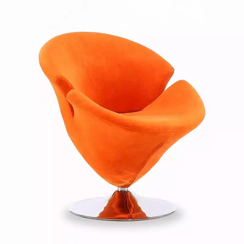 Fauteuil pivotant en velours Tulip