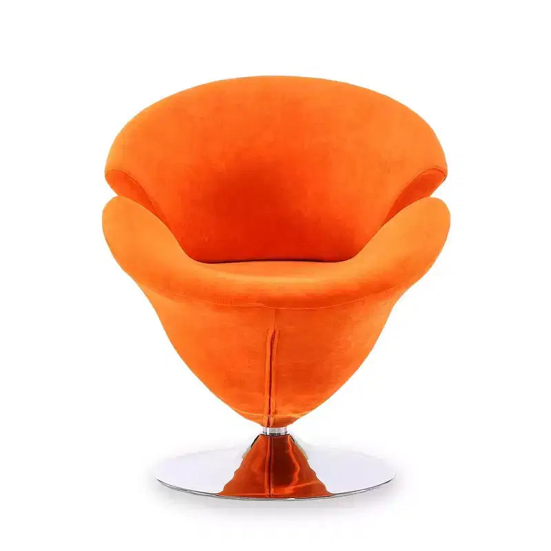Fauteuil pivotant en velours Tulip