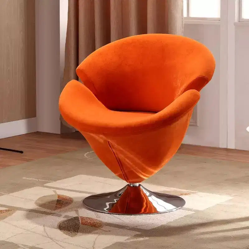 Fauteuil pivotant en velours Tulip