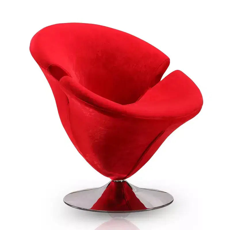 Fauteuil pivotant en velours Tulip