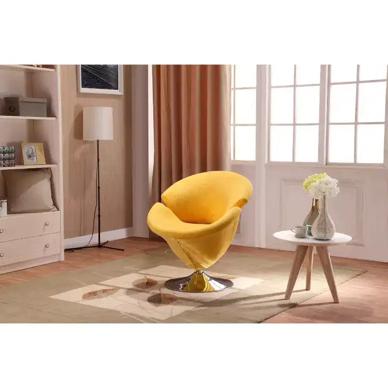 Fauteuil pivotant en velours Tulip