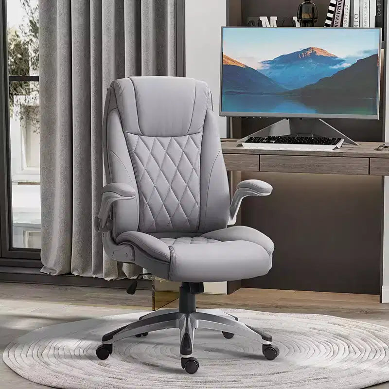 Chaise de bureau ergonomique pivotante à 360° à dossier haut