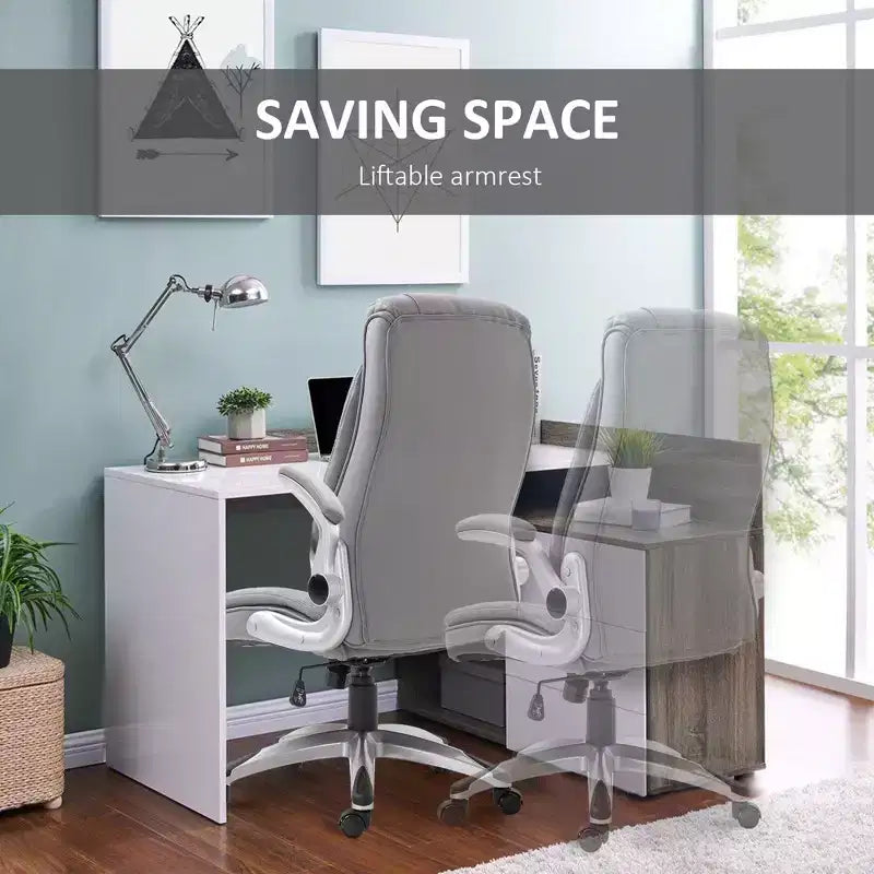 Chaise de bureau ergonomique pivotante à 360° à dossier haut