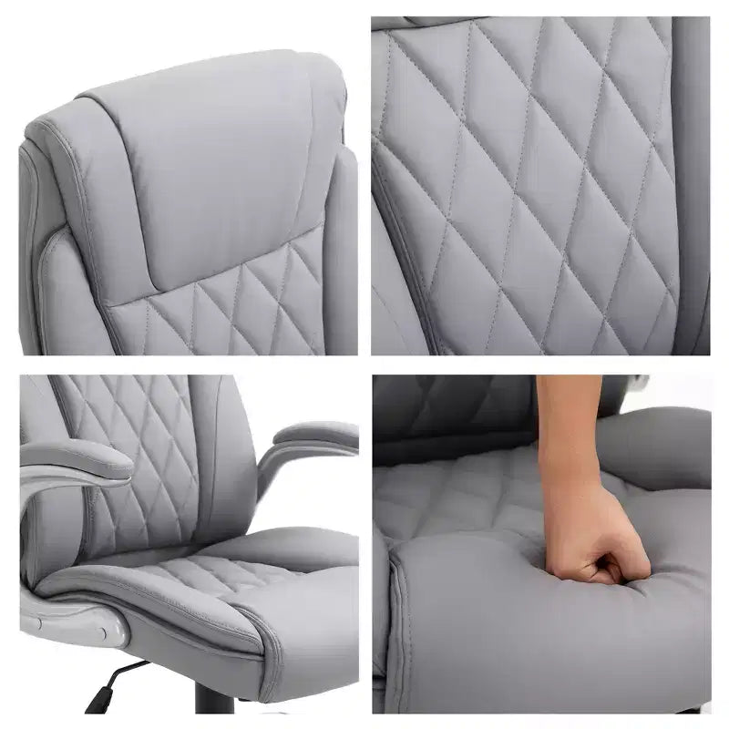 Chaise de bureau ergonomique pivotante à 360° à dossier haut