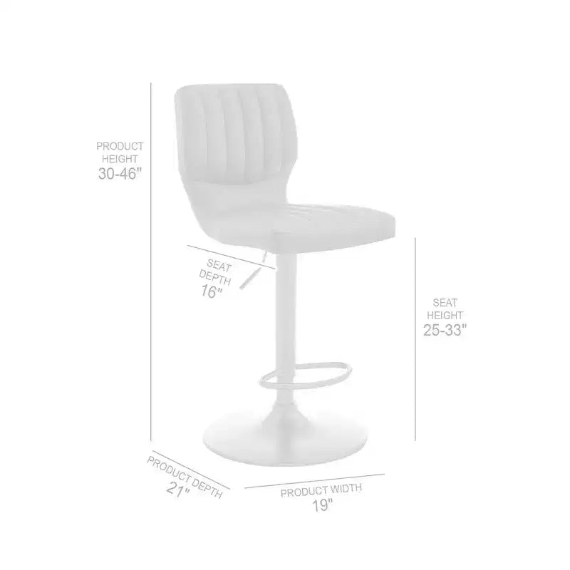 Tabouret de bar réglable avec simili cuir et finition métallique