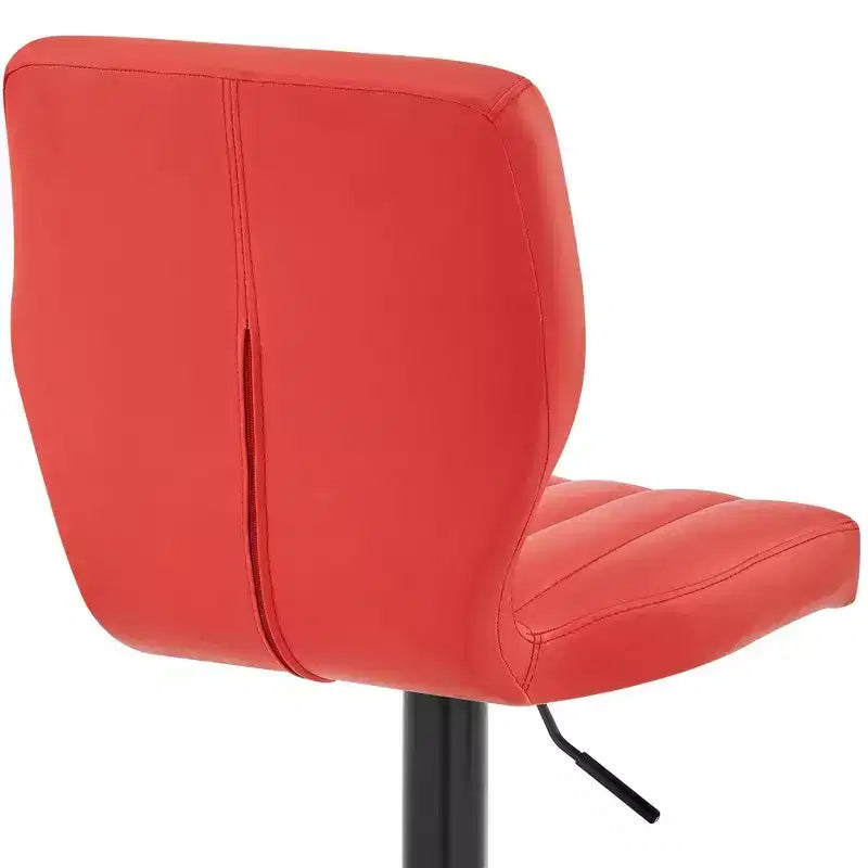 Tabouret de bar réglable avec simili cuir et finition métallique
