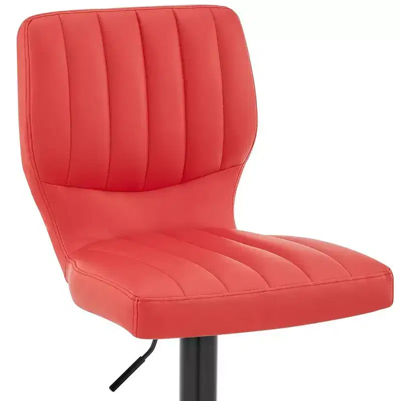 Tabouret de bar réglable avec simili cuir et finition métallique