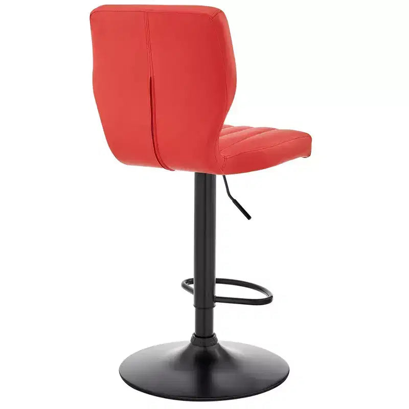 Tabouret de bar réglable avec simili cuir et finition métallique