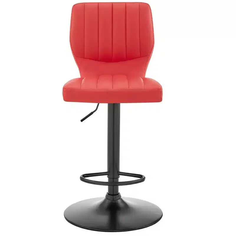 Tabouret de bar réglable avec simili cuir et finition métallique