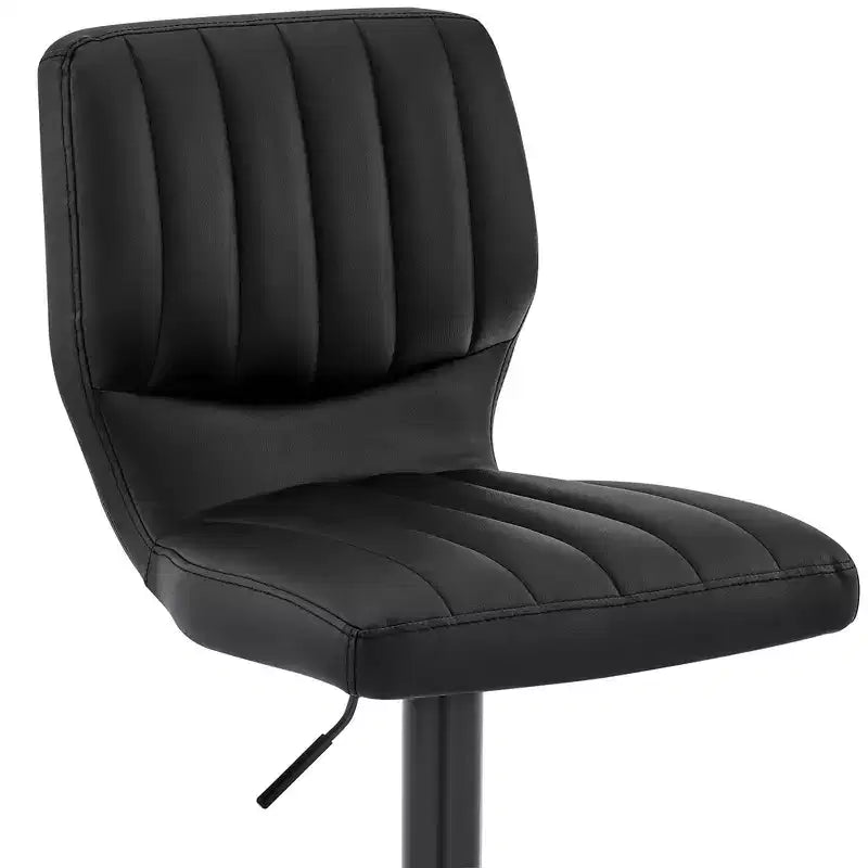 Tabouret de bar réglable avec simili cuir et finition métallique