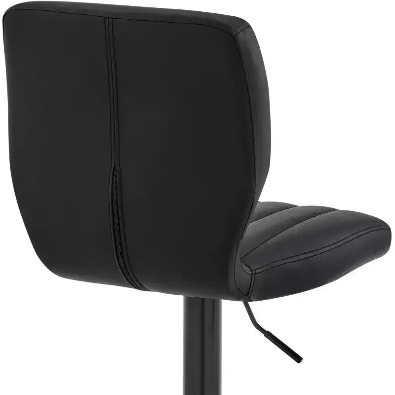 Tabouret de bar réglable avec simili cuir et finition métallique