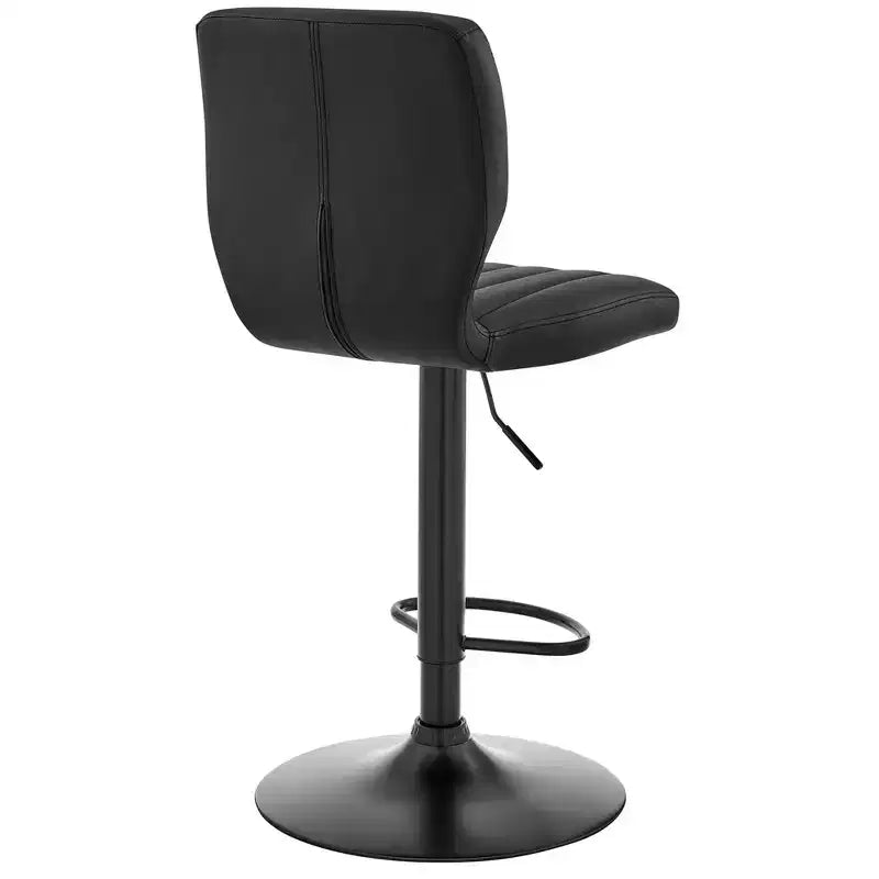Tabouret de bar réglable avec simili cuir et finition métallique