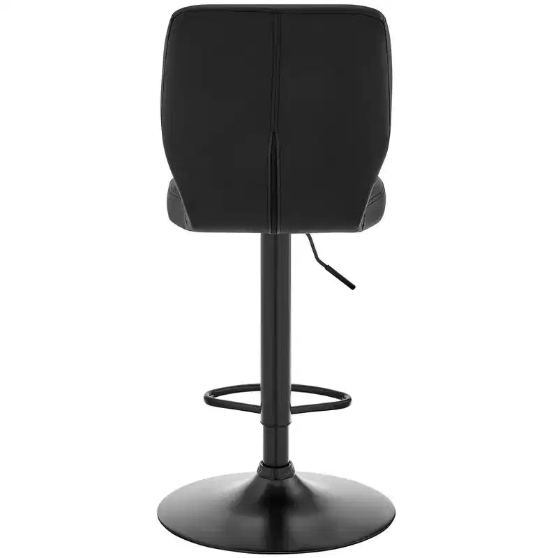 Tabouret de bar réglable avec simili cuir et finition métallique