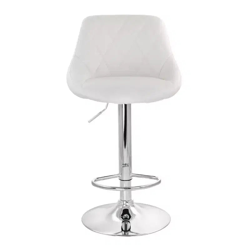 Tabouret de bar en similicuir surpiqué en losanges