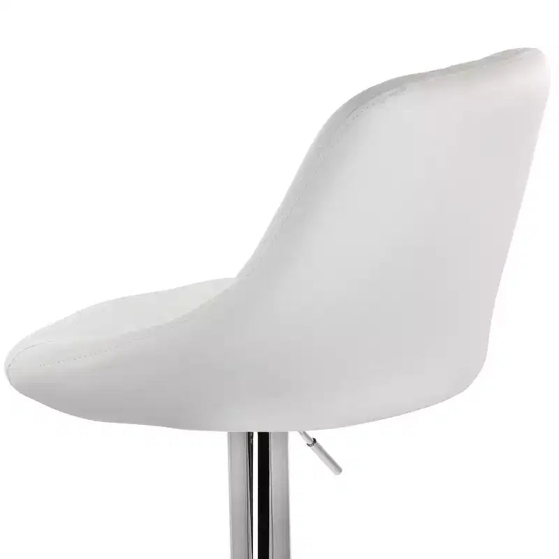 Tabouret de bar en similicuir surpiqué en losanges