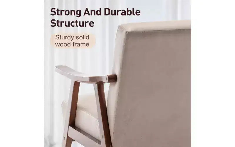 Fauteuil en Velours Accent Chaises Modernes du Milieu du Siècle Fauteuil de Lecture