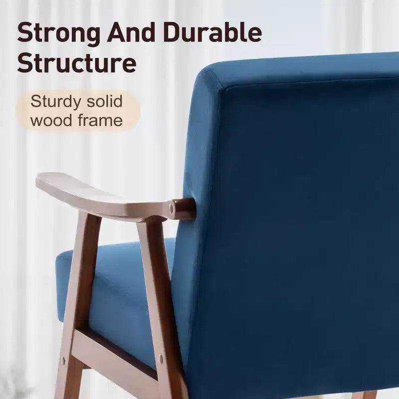 Fauteuil en Velours Accent Chaises Modernes du Milieu du Siècle Fauteuil de Lecture