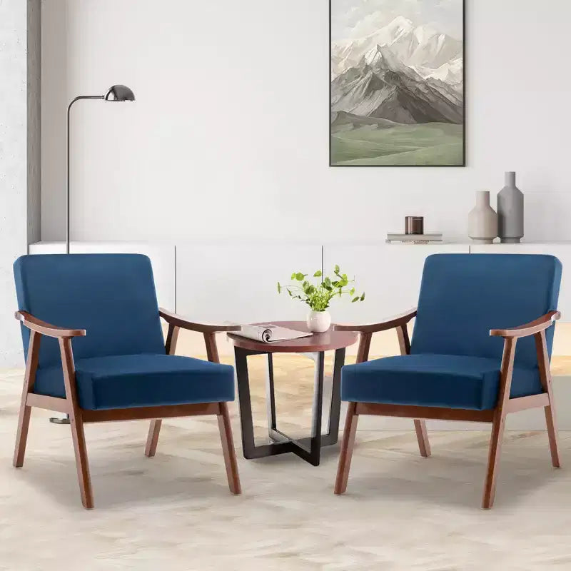 Fauteuil en Velours Accent Chaises Modernes du Milieu du Siècle Fauteuil de Lecture