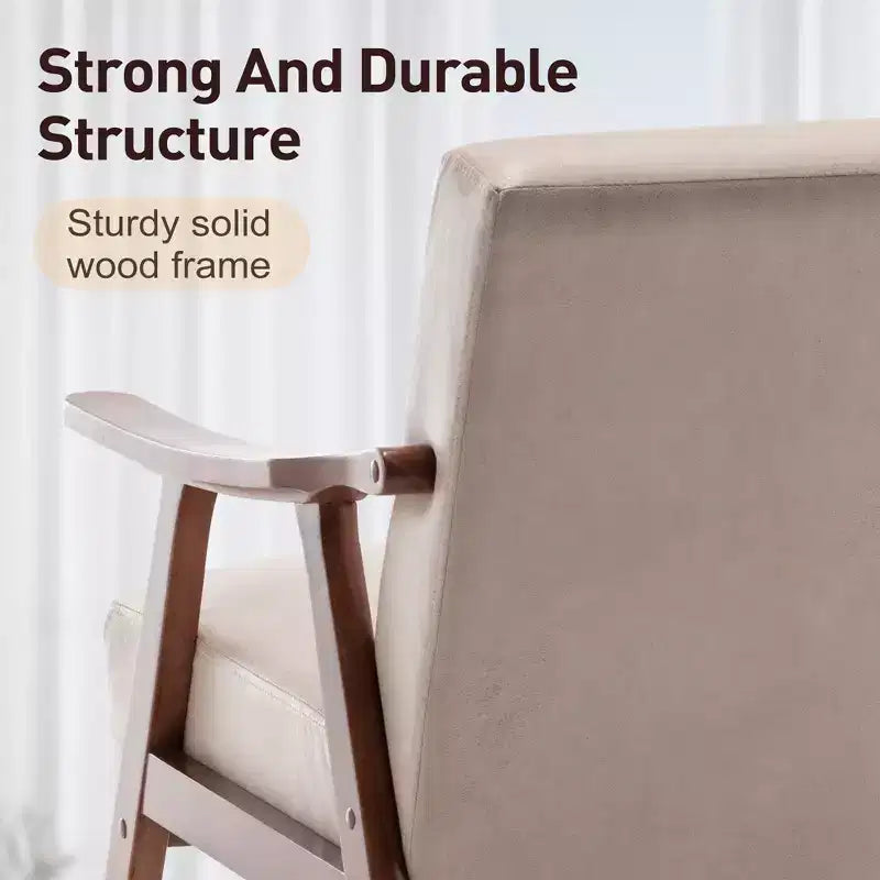 Fauteuil en Velours Accent Chaises Modernes du Milieu du Siècle Fauteuil de Lecture