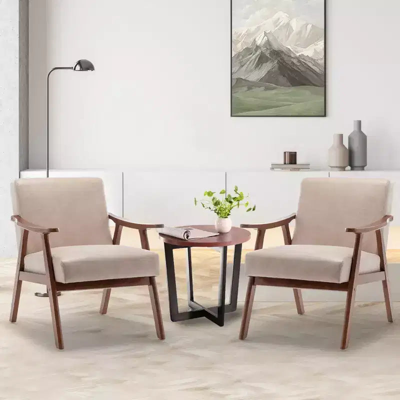 Fauteuil en Velours Accent Chaises Modernes du Milieu du Siècle Fauteuil de Lecture