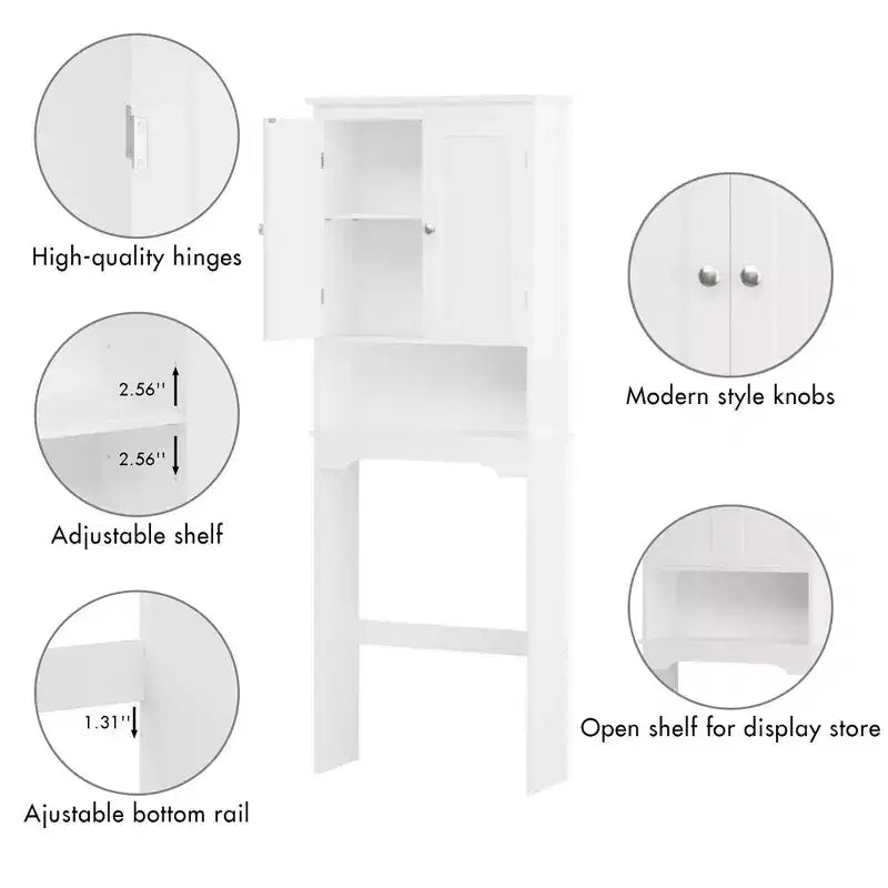 Meuble de rangement au-dessus des toilettes Étagère de rangement peu encombrante pour salle de bain