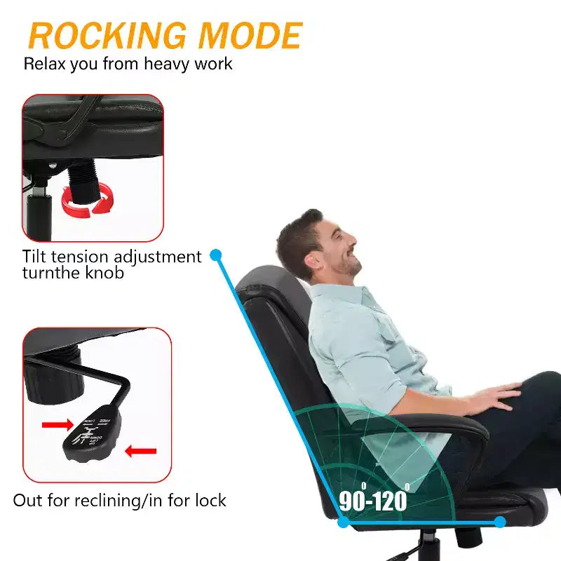 Fauteuil de bureau de direction en cuir PU de qualité supérieure