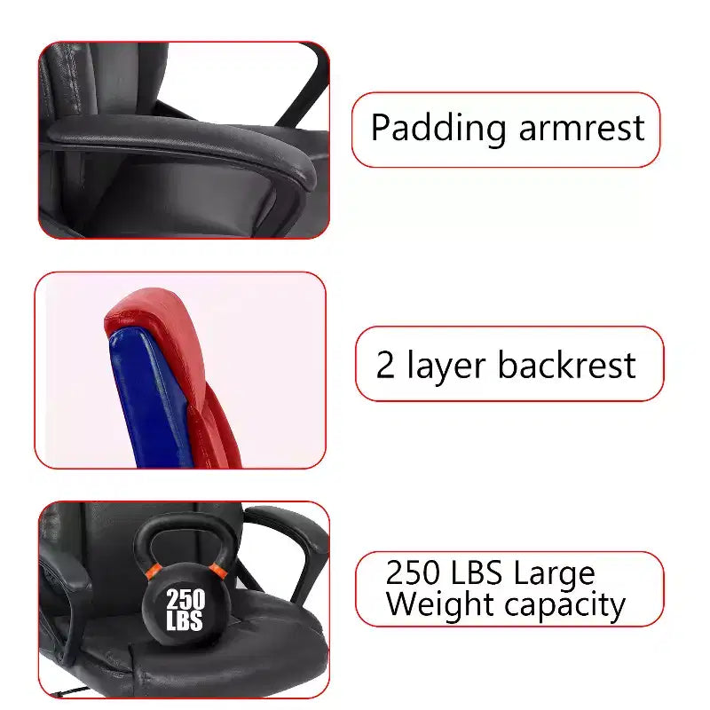Fauteuil de bureau de direction en cuir PU de qualité supérieure