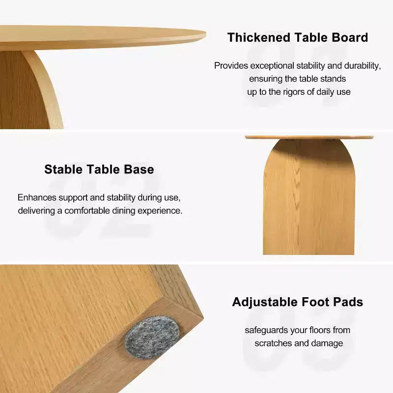 Table à manger ovale en bois, style moderne milieu de siècle, pour cuisine ou ferme