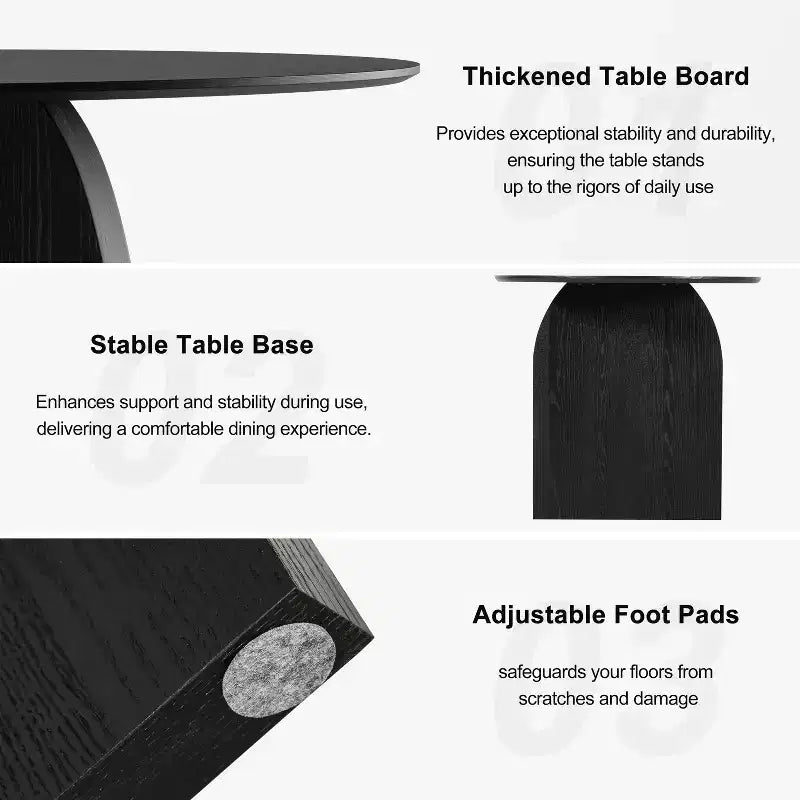 Table à manger ovale en bois, style moderne milieu de siècle, pour cuisine ou ferme
