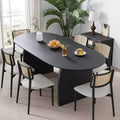 Table à manger ovale en bois, style moderne milieu de siècle, pour cuisine ou ferme